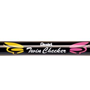 Pentel Surligneur "TWIN CHECKER", 2 pointes, jaune / rose