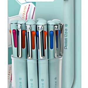 Pentel Stylo à bille rétractable 4 couleurs iZee, présentoir
