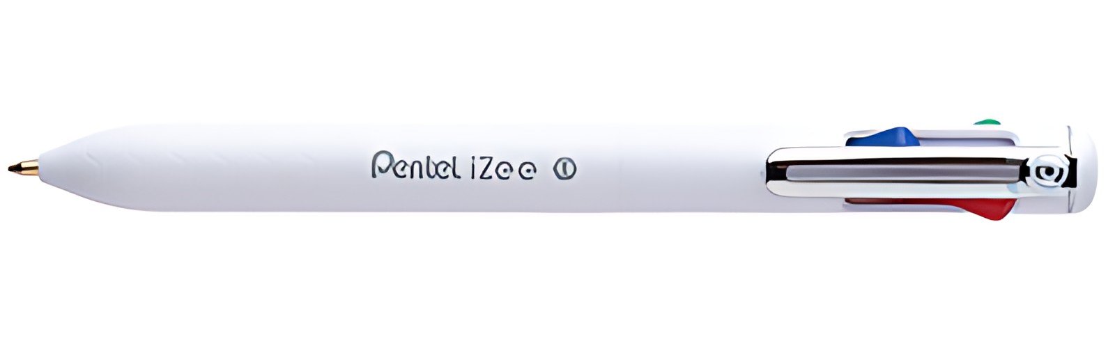 Pentel Stylo à bille rétractable 4 couleurs iZee, blanc