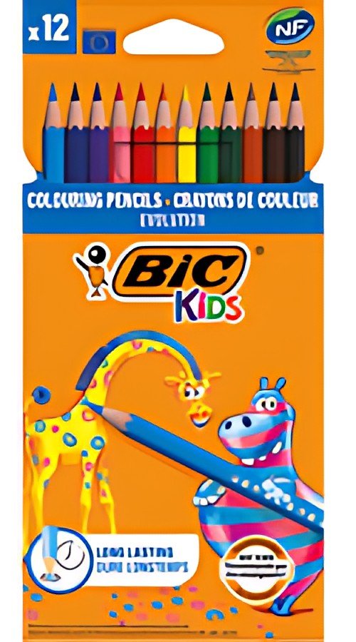 BIC KIDS Crayon de couleur Evolution ecolutions, étui de 12