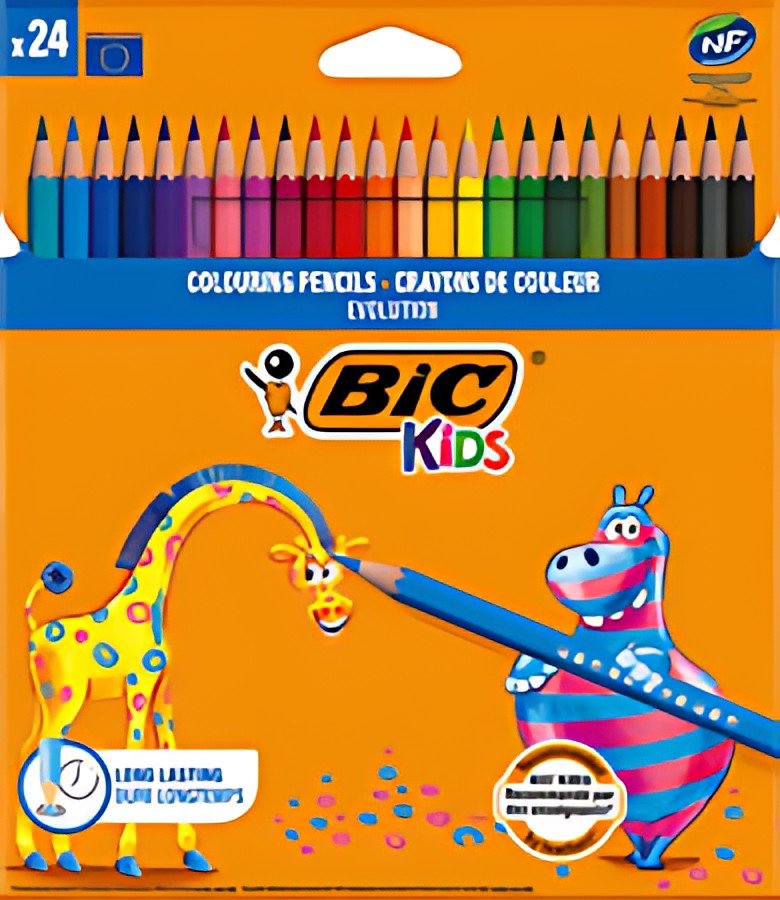 BIC KIDS Crayon de couleur Evolution ecolutions, étui en
