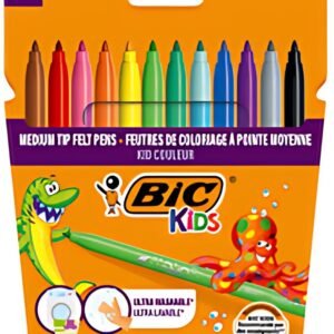 BIC KIDS Feutre Kid Couleur medium, étui en carton de 12