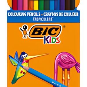 BIC KIDS Crayons de couleur Tropicolors 2, étui carton de 12