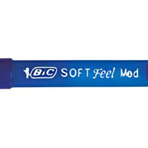 BIC Stylo à bille rétractable Soft Feel Clic grip, bleu