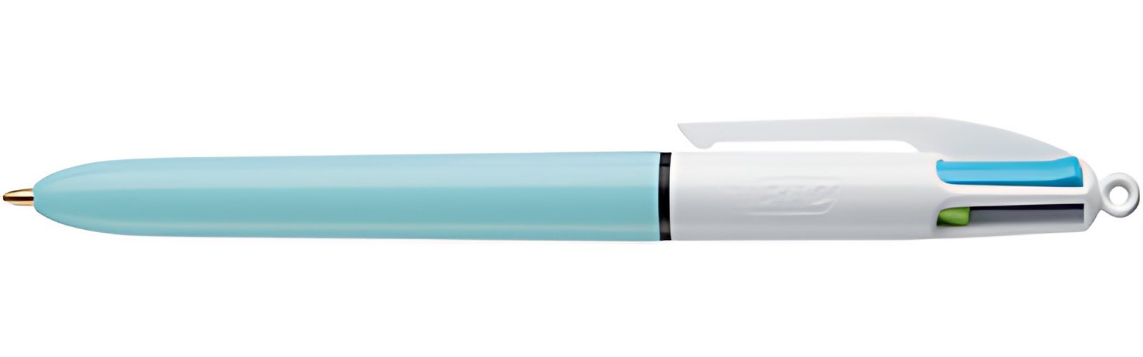 BIC Stylo à bille rétractable 4 Colours Fun, bleu /blanc