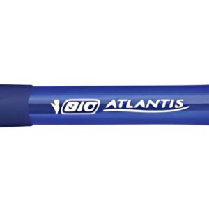 BIC Stylo à bille rétractable Atlantis Soft, bleu