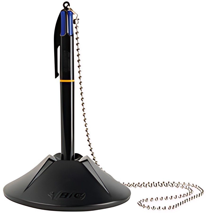 BIC Stylo à bille sur socle 4 Colours Counter Pen, noir