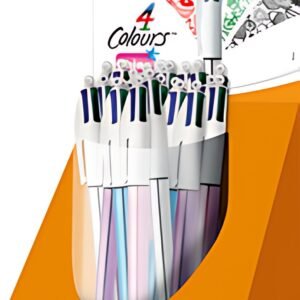 BIC Stylo à bille rétractable 4 Colours "Shine", présentoir