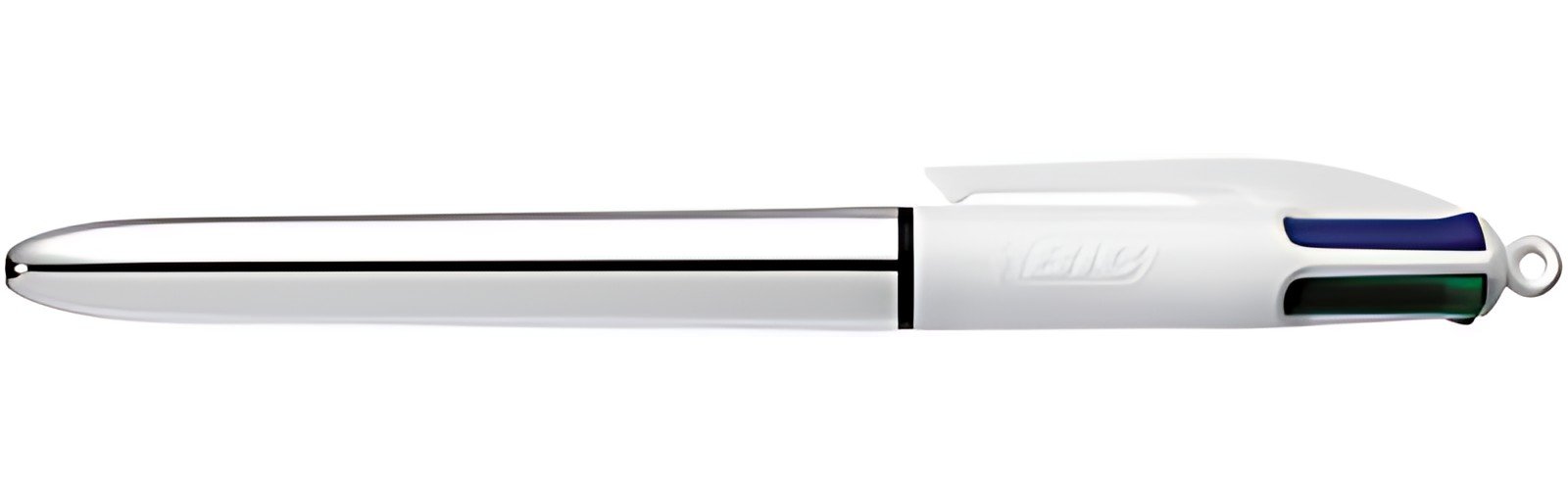 BIC Stylo à bille 4 Colours Shine, 0,32 mm, argent