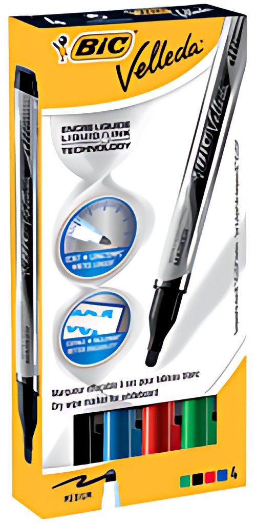 BIC Marqueur pour tableau blanc Velleda Liquid Ink, étui de