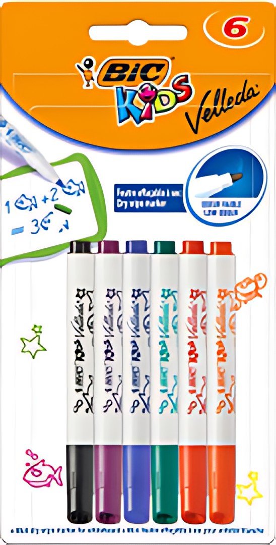 BIC KIDS Marqueur pour tableau blanc Velleda Mini, blister