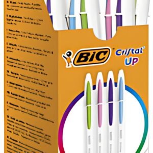 BIC Stylo bille Cristal Up Fashion, assorti, carton de 20