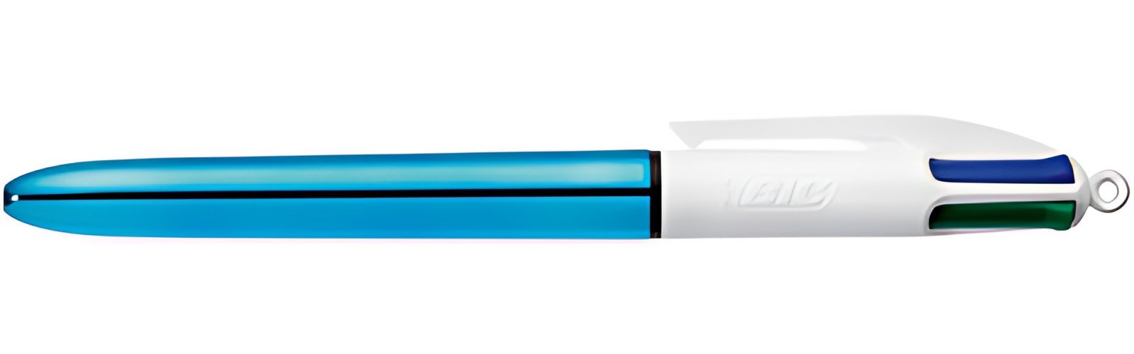 BIC Stylo à bille 4 Colours Shine, 0,32 mm, bleu