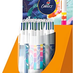 BIC Stylo à bille rétractable 4 Colours Decors, présentoir