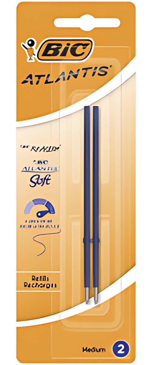 BIC Recharge stylo à bille X-Smooth Refill, bleu, blister 2