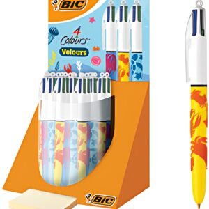 BIC Stylo à bille rétractable 4Colours Velours, présentoir