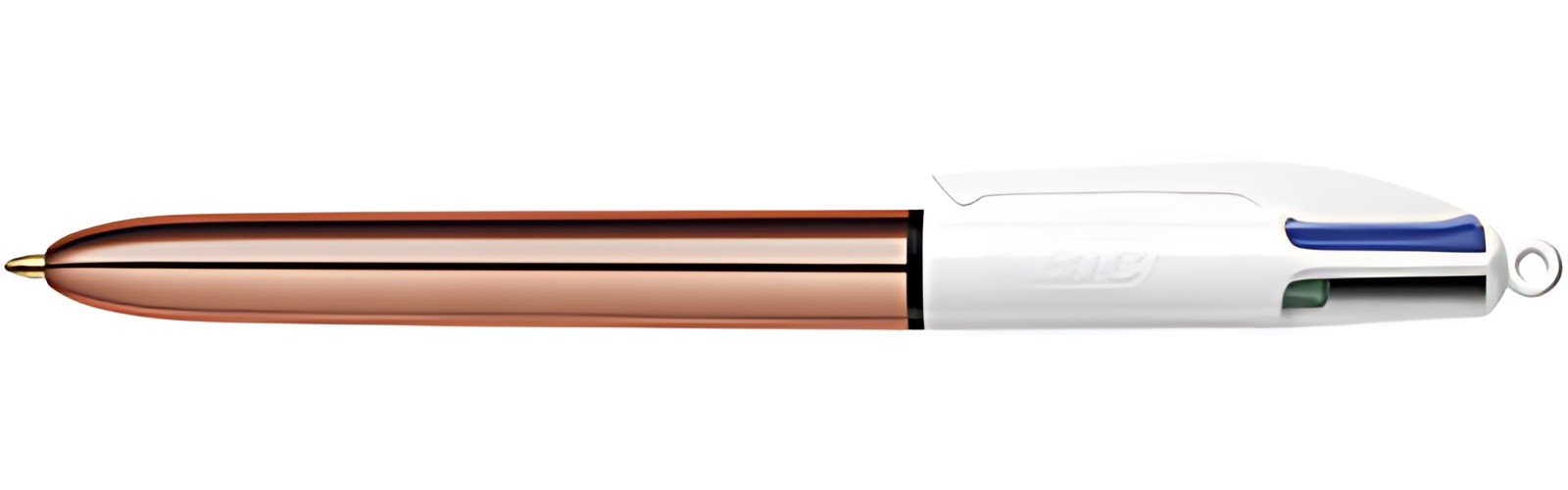 BIC Stylo à bille 4 Colours Shine, 0,32 mm, or rose