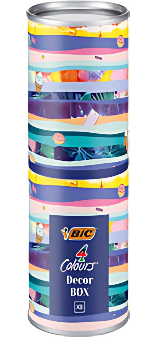 BIC Stylo à bille 4 Colours, boîte métallique de 8