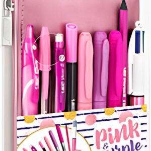 BIC Kit d'écriture "PINK & PURPLE" avec trousse, 10 pièces