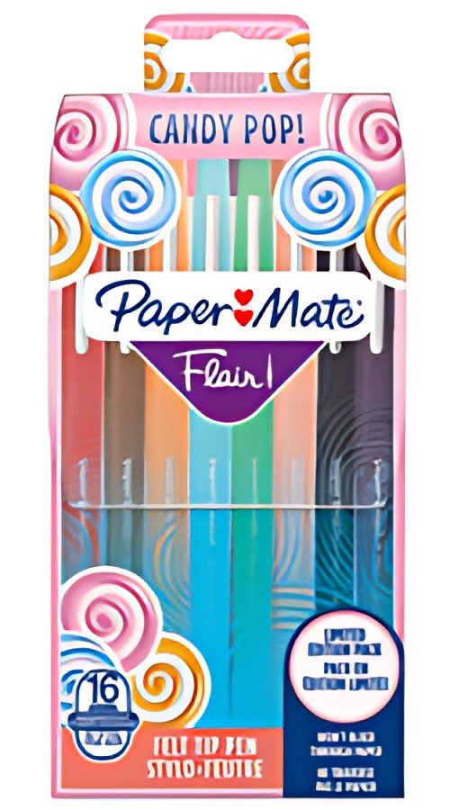 Paper:Mate Stylo feutre Flair "Candy Pop", pochette de 16