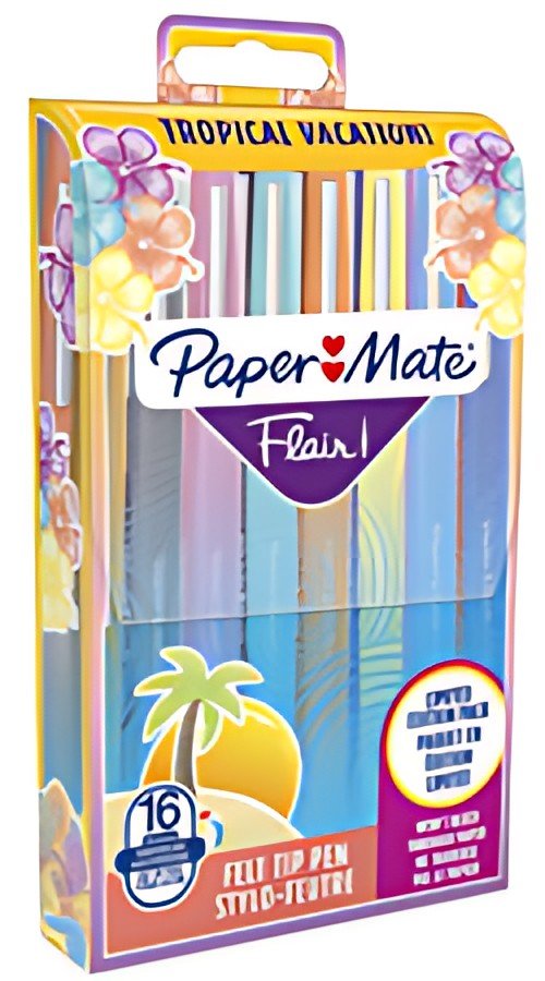 Paper:Mate Stylo feutre Flair TROPICAL VACATION, étui de 16