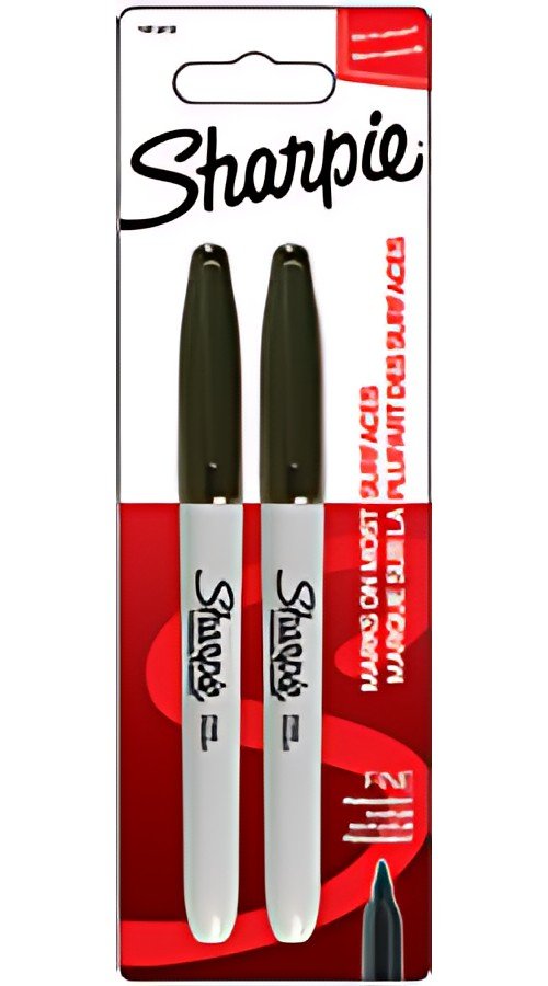 Sharpie Marqueur permanent FINE, blister de 2, noir