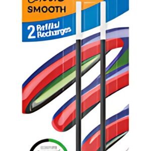 BIC Recharge pour stylo à bille 4 Colours Smooth, S, noir