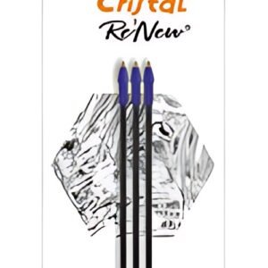 BIC Recharge pour stylo à bille Cristal RE'NEW, S, noir