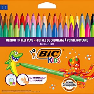 BIC KIDS Feutre Kid Couleur medium, étui en carton de 36