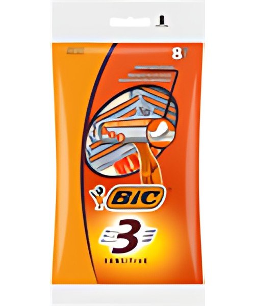 BIC Rasoir jetable 3 Sensitive, pour hommes, pack de 8