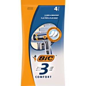 BIC Rasoir jetable 3 Comfort, pour hommes, pack de 4