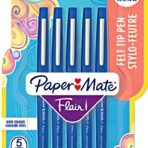 Paper:Mate Stylo feutre Flair, blister de 5, bleu