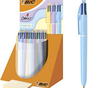 BIC Stylo à bille 4 Colours Pastel, présentoir de 30