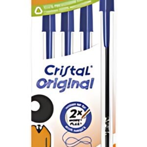 BIC Stylo à bille Cristal Original, boîte carton de 4, bleu
