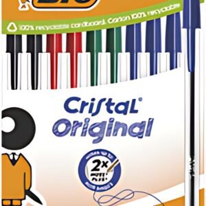 BIC Stylo à bille Cristal Original, boîte de 10, assorti