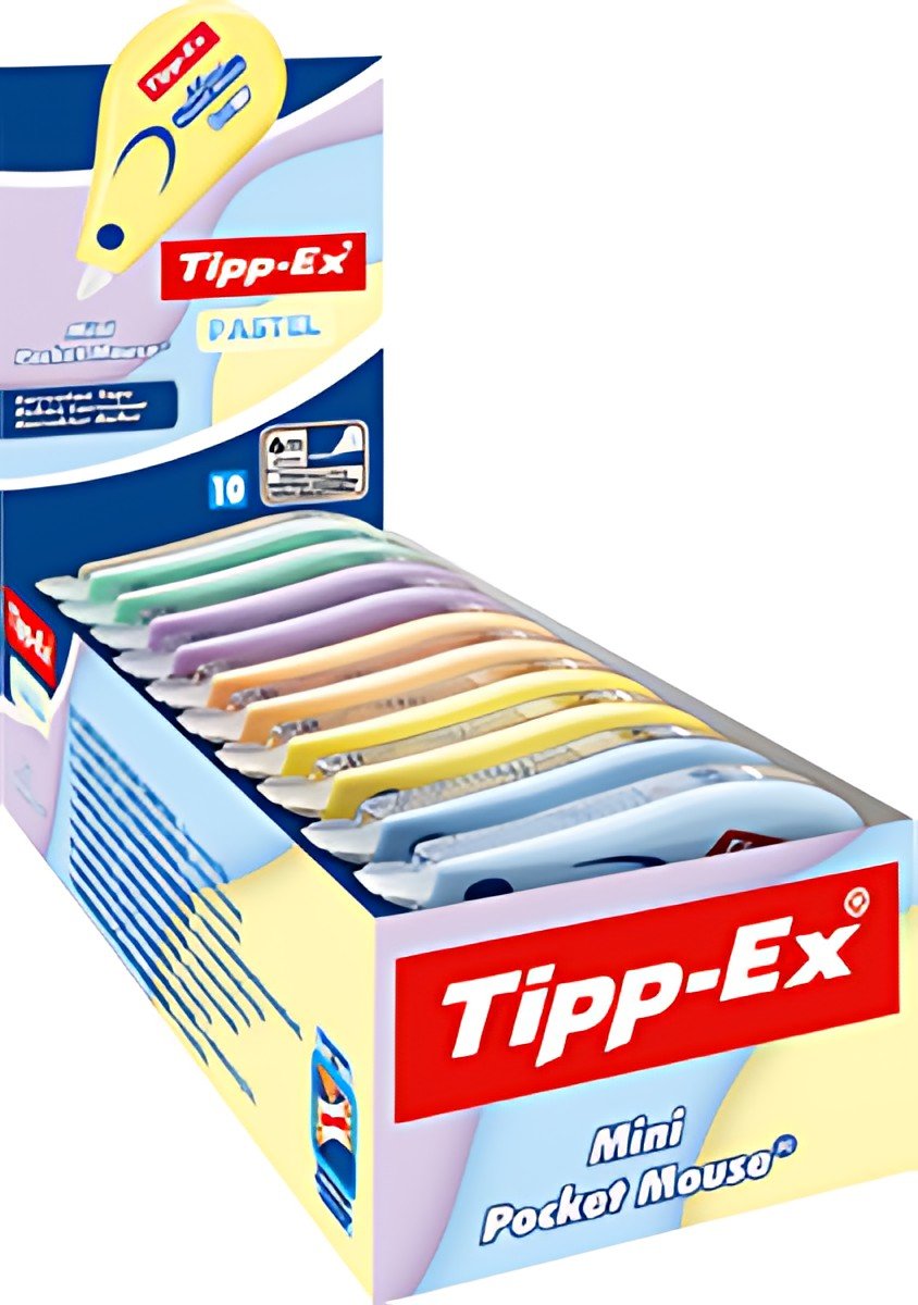 Tipp-Ex Rouleau correcteur Mini Pocket Mouse Pastel, 10