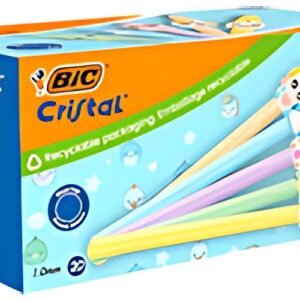 BIC Stylo à bille Cristal Pastel Figurines, carton de 20