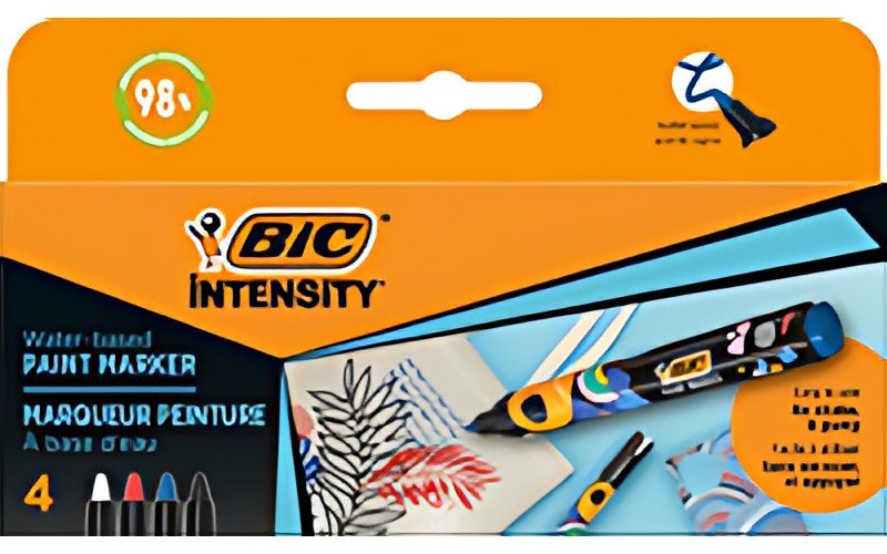 BIC Marqueur permanent Intensity, carte blister de 4