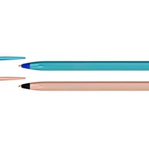 BIC Stylo à bille Cristal Glacé, assorti en bleu et rosé