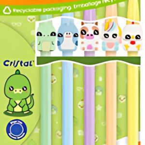 BIC Stylo à bille Cristal Pastel Figurines, blister de 5