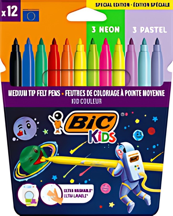 BIC KIDS Feutre Cosmo, étui en carton de 12