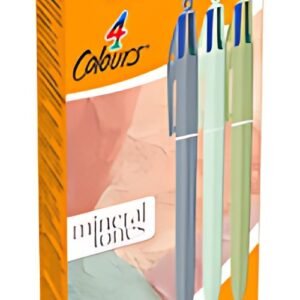 BIC Stylo à bille 4 Colours Mineral Tones, boîte de 12