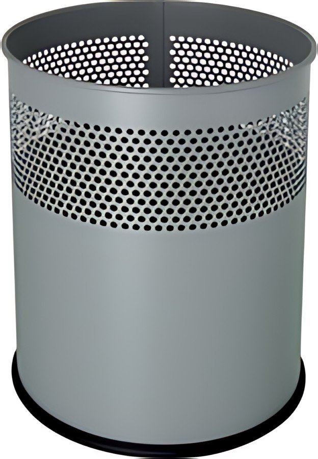 helit Corbeille à papier "the dot", 15 L, gris aluminium