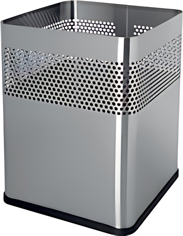 helit Corbeille à papier en acier "the dot", 18 L, argent