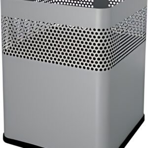 helit Corbeille à papier en acier "the dot", 18 L,gris moyen