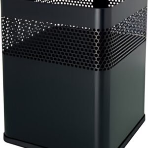 helit Corbeille à papier en acier "the dot", 18 L, noir
