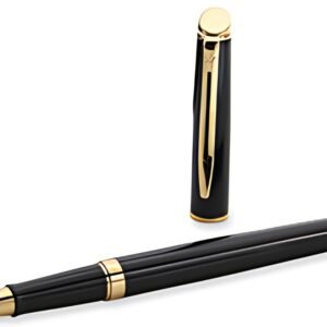 WATERMAN Stylo roller Hémisphère, vernis G.C., noir
