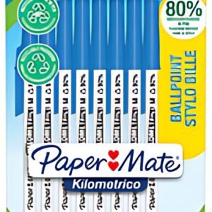 Paper:Mate Stylo à bille Kilometrico, blister de 8, bleu