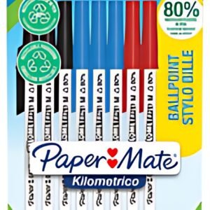 Paper:Mate Stylo à bille Kilometrico, blister de 8, assorti