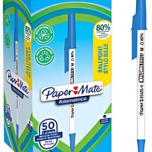 Paper:Mate Stylo à bille Kilometrico, boîte de 50, bleu